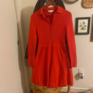 Boden Rib detail Mini Dress Wool Blend